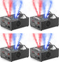 2000W Professional Fog Machine Dual Nozzle with 16 RGB LED, DMX Control Adjustable Smoke Direction, 2.5L Tank LCD Display 30000CFM for Halloween Christmas Stage DJ Party Club Events-4PC