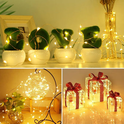 kolpop 12 Pack LED Fairy Lights Battery Operated, Mini Twinkle String Lights Battery Powered Waterproof for Christmas Mason Jars Party