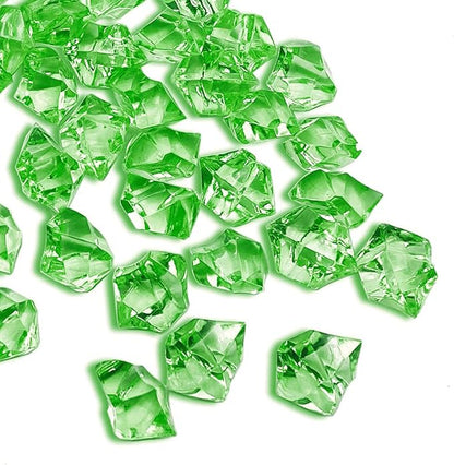 Vase Fillers for Home Decor, Fake Crushed Ice Cubes, 150 pcs Vase Fillers, Reusable Fake ice Cubes for Photography Accessories Props Decoration for Wedding Decor(irregular-16 * 22mmGreen)