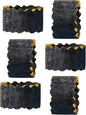 Epoxy Resin Napkin Holders for Cloth Napkins - 6 Pcs Elegant Napkin Holders for Dining Table Decor, Parties, Weddings & Holidays - Modern Tabletop Accessory (Black Gold) - CLEENTABLE