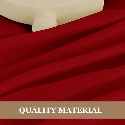 Fitable Elegant Red Rectangle Table Clothes, 6 Pack - 90 x 132 Inch - Reusable and Washable Tablecloths, Polyester Fabric Table Covers for Wedding, Party, Banquet, Formal Events
