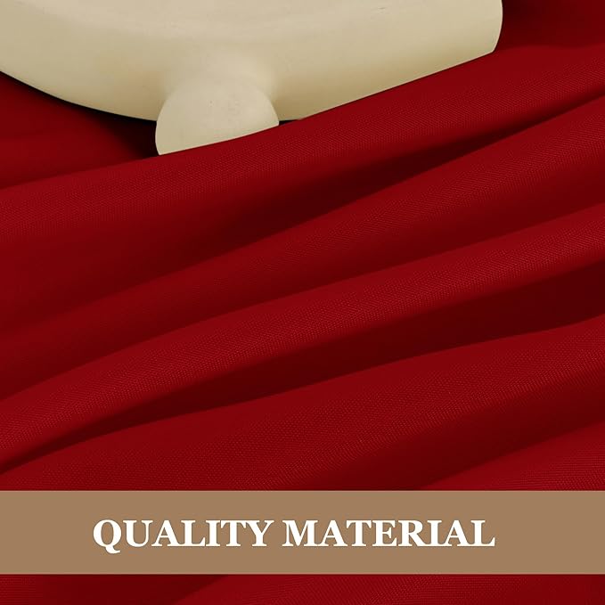Fitable 6 Pack Red Square Tablecloths - 70 x 70 Inches - Stain Resistant and Reusable Table Clothes, Polyester Fabric Table Covers for Dining, Card Tables, Coffee Tables