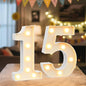 LED Marquee Light Up Numbers Sign - Lighted Birthday Numbers Sign for 15th Birthday Party Decoration, Bar Wall, Home, Table Room, Wedding and Christmas Decorations, Number 15