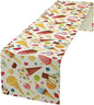 Ice Cream Table Runner, Fruit Ice Popsicles Cold Summer Desserts Seasonal Dinner Runner for Party Holiday Home Kitchen Dining Table Decor 13"x70"