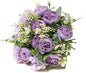 Artificial Flowers Fake Peony Silk Mini Plastic Bridal Flowers for DIY Wedding Bouquets Home Decorations 4 Packs(Light Purple)