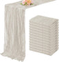 12 Pack Rose Brown Cheesecloth Table Runner 10FT Rustic Gauze Fabric Cheese Cloth Table Runner for Wedding Bridal Baby Shower Table Decor Boho Sheer Birthday Party Table Decorations 20 x 120 Inch Long