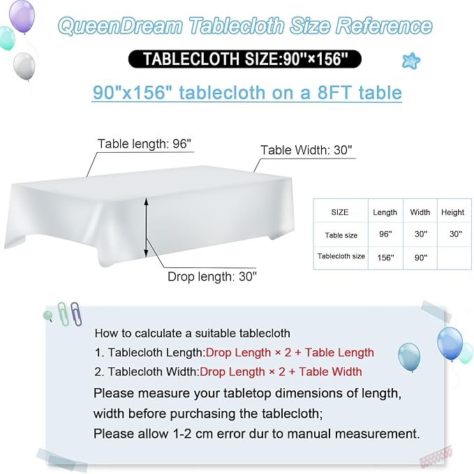 QueenDream Tablecloth 90x156 Rectangle Sequin Tablecloth Silver Wedding Table Linens Glitter Birthday Bridal Party Indoor Outdoor Decorations