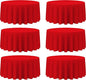 BRILLMAX 6 Pack Red Round Tablecloths 132 Inch - Circle Bulk Linen Polyester Fabric Washable Table Cloth Cover for Wedding Reception Banquet Birthday Party Buffet Restaurant