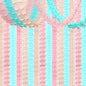 Pink-Peach Mint Party-Decorations Streamers-Garland - 12pcs 4-Leaf Clover Paper Streamer,Bridal Shower Girls Baby Shower Birthday Engagement Wedding Bachelorette Brunch Banners Decor Ouruola