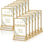 Acrylic Sign Holder 4 x 6 Double Sided Acrylic Frames Display Stand Clear Table Flyer Holder，Plastic Paper Holder for Home Office Shop