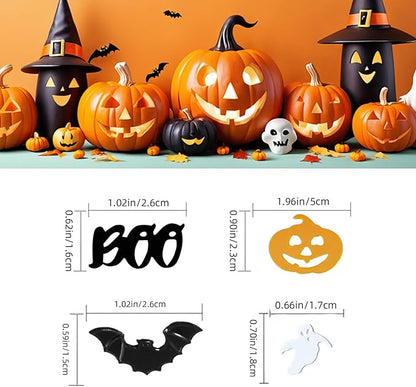 Halloween Party Table Scatter Confetti, 3000 Pcs Black and White BOO Foil Metallic Confetti for Halloween Party Table Decorations