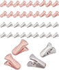 40-Pack Small Alligator Clips with Steel Core & Non-Slip Silicone| Multipurpose Clips for Delicates, DIY Crafts, Office & Home(Rose Gold+Silver)