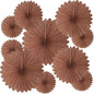 20 Pcs Deep Brown Hanging Paper Fan, Round Paper Fans Decorations Set for Weddings, Birthdays, Engagement, Bridal Shower, Baby Shower Event, Graduation, Party Supplies Decor