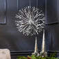 Christmas led Sparkle Ball Hanging Outdoor décorations -Haning Twig Ball,Snowflake Ornament Lights Indoor Outdoor Festive Holiday Décor 24Inch (Cool White)