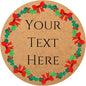 100-1000pcs Custom Stickers Merry Christmas Stickers Personalized Labels Adhesive Xmas Decorative Envelope Seals Stickers for Cards Gift Boxes (Round Kraft -1)