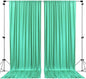 AK TRADING CO. 10 feet x 8 feet IFR Polyester Backdrop Drapes Curtains Panels with Rod Pockets - Wedding Ceremony Party Home Window Decorations - Tiffany