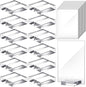 12 Pcs Clear Acrylic Place Cards with 12pcs Acrylic Holder Wedding Table Numbers with Centerpiece Stand Sign and Holder DIY Table Name Cards Plates for Wedding Reception Banquet Decors