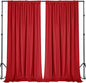 Sugargirl 10x10FT Red Backdrop Curtains Polyester Photo Backdrop Drapes Curtains 2 Panels with Rod Pockets for Party Birthday Wedding Photography Home Decoration