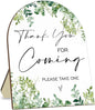 Thank You for Coming Please Take One Sign, Eucalyptus Leaf Decoration Wedding Shower Sign for Guests, Bridal Shower Welcome Sign, Baby Shower Birthday Party Decor Supplies 9 * 11IN
