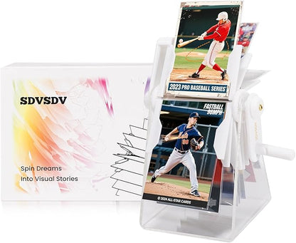 24-Slot Card Flip Book Display Stand,Trading Card Holder with Clear Protector for Gaming Cards, MTG, Sports Cards (Baseball/Basketball)