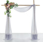 VDS Pack of 2 Panel (30 Inch X 50 Feet) Wedding Arch Draping Fabric Sheer Chiffon Fabric Drapery for Wedding Ceremony Reception Swag Backdrop Canopy Chuppah ARBO Altars Decoration (Cool Grey)