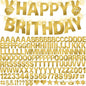 167Pcs DIY Glitter Customizable Banner Kit Custom Banner Happy Birthday Letter Banners Personalized Banners Decor for Christmas Baby Shower Birthday Party Decorations Supplies(Shiny Gold)