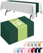 Pureegg Emerald Green Plastic Table Runners - 10 Pack, 14'' x 108'', Water Resistant & Disposable Centerpiece Decorations for Table Cloth, Wedding, Birthday, Holiday, Baby Shower, Party, Home Decor