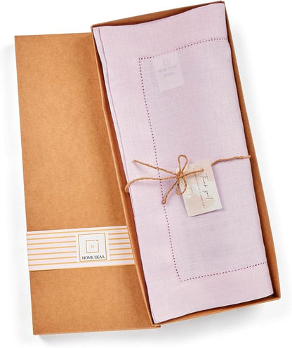 Pink Table Runner 90 inches Long – 100% Pure Linen Hemstitch 14 x 90 Inch Table Runner for Dining, Spring, Summer, Wedding Decorations, Gift – Elara