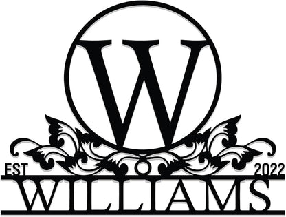 Personalized Metal Name Signs, Split Letter Monogram Wall Art Decor, Durable Steel Family Last Name Decor, Custom Signs Indoor or Outdoor, Personalized Wedding Gifts, Housewarming Gift