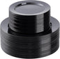 100PCS Black Plastic Plates Set, 50 10.25 inch Dinner Plates and 50 7.5 inch Dessert Plates, Premium Disposable Plates for Party, Wedding,Halloween