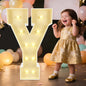 Marquee Light Up Letters: 3FT Large Decorative Signs for Party Decorations Baby Shower Birthday Wedding Engagement Anniversary, 3 Feet Tall Pre-Cut DIY Foamboard Letter Y - Easy to Assemble