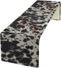Cow Print Table Runner, Country Farm Animal Fur Skin Pattern Western Style Black Brown Cowhide Print Dinner Runner for Home Kitchen Dining Home Setting, 13x60 Inch