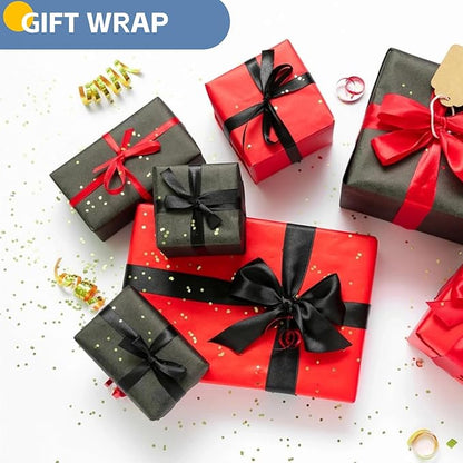 Black Wrapping Paper 15"x390", Wrapping Paper Kraft Paper Roll for Poster Bulletin Board, Art Paper, Poster Easel Drawing Decorative Paper Roll for Birthday, Father’s Day, Birthday, Bouquet Flower