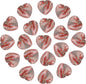 PATIKIL 20 Pcs Natural Heart Shaped Crystal Stone, 0.6 Inch Mini Polished Love Gemstone Crystal, Pocket Rock Engraved Worry Stones for Women Gifts Meditation, Light Red