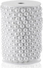 Craft String Pearls 10MM Pearl Bead, 33 Feet White Faux Pearl Garland Spool Roll Strand Wedding Party Decoration, Christmas Tree Decorations
