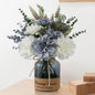 Fake Flowers with Vase,Silk Artificial Flowers in Vase,Fake Plants and Faux Flower Arrangement for Centerpiece Kitchen Table Decorations,Home Decor
