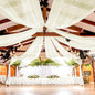 6 Panels Ivory Ceiling Drapes for Wedding 5ftx40ft Sheer Drapery Chiffon Fabric Arch Draping Curtains for Party Ceremony Birthday Baby Shower Reception Stage Ceiling Decorations