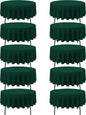 BRILLMAX 10 Pack Hunter Green Round Tablecloths 90 Inch - Circle Bulk Linen Polyester Fabric Washable Table Cloth Cover for Wedding Reception Banquet Birthday Party Buffet Restaurant