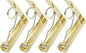 uxcell 4 Pack Tablecloth Clips, Stainless Steel Table Cloth Cover Clamps, 2.87" x 2.36" Windproof Holder Clips for Home Party Picnic Wedding Camping Dining Tables, Gold