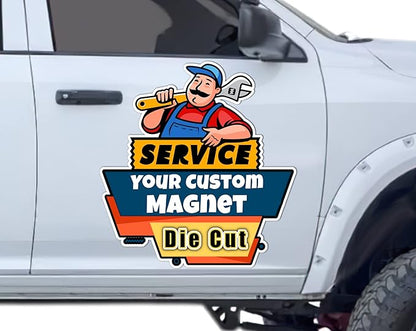 Your Die Cut Custom Car Magnet Sign | Personalized Logo for Your Car Truck | Advertise Your Business Vehicle Magnetic