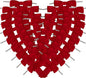 50pcs 3-1/2" Red Satin Ribbon Bows with Twist Ties Giant Bows for Christmas Holiday Gift Packing&Wrapping (Red)