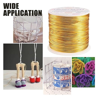 BENECREAT 15 Gauge 220FT Aluminum Wire Anodized Jewelry Craft Making Beading Floral Colored Aluminum Craft Wire - Brown