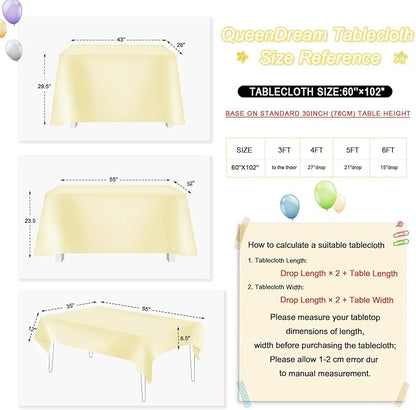 QueenDream Gold Sequin Tablecloth 60x102 Inch Sparkly Gold Wedding Tablecloth for Baby Shower Birthday Christmas Party Decorations