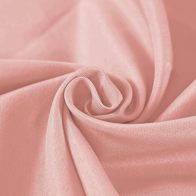 90 inch Round Tablecloth Washable Polyester Table Cloth Decorative Table Cover for Wedding Party Dining Banquet（90 inch, Dusty Pink）