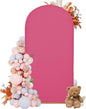 6.6FT Wedding Arch Covers Arch Backdrop Cover Arch Stand Covers Set Arch Cover Spandex Fabric Stretchy Backdrop for Wedding Birthday Party Decoration Baby Shower (Rose Red)