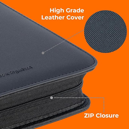 Premium ZiP Trading Cards Binder 9 Pockets, 936 Cards, Large Cards Book Album with Front Window & Lable Pocket, Card Collection Folder for TCG, MTG, Baseball, Football, Soccer and Games Cards