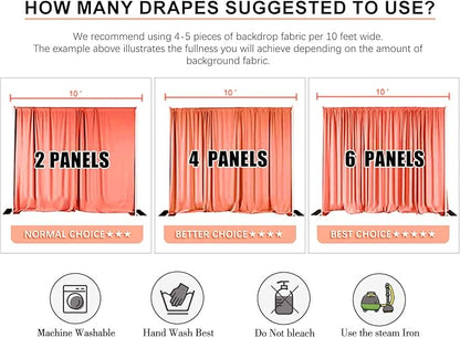 2 Panels Yellow Backdrop Curtain, 10 x 7 Feet Background Curtains for Parties, Weddings, Baby Showers, Bachelorette Halloween, Christmas Birthday Party Photoshoot Backdrop Curtains Decorations