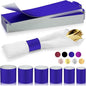 Polymer Material Reusable Napkin Band, Glue-Free Tear-Proof Water Resistant Oil-Proof Napkin Bands Set of 200(Front Blue Color and Back White), 6 Adjustable Sizes Napkin Rings