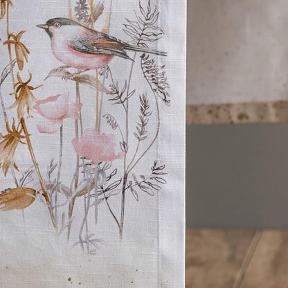 Maison d' Hermine Table Runner 100% Cotton Single Layer Table Runners 108 inches Long Decorative for Home Dining Party Wedding Bridal Shower Spring Summer (Meadow Florals - Beige, 14.50" x 108")