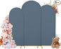 Wedding Arch Covers Arch Backdrop Cover Arch Stand Covers 7.2FT 6.6FT 6FT Set of 3 Arch Cover Spandex Fabric Stretchy Backdrop for Wedding Birthday Party Decoration Baby Shower (Dusty Blue)